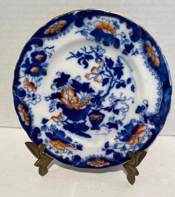 Set of 4 Antique Dessert Plates in English 1749 Pattern - 6