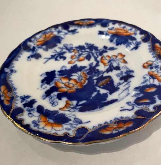 Set of 4 Antique Dessert Plates in English 1749 Pattern - 8