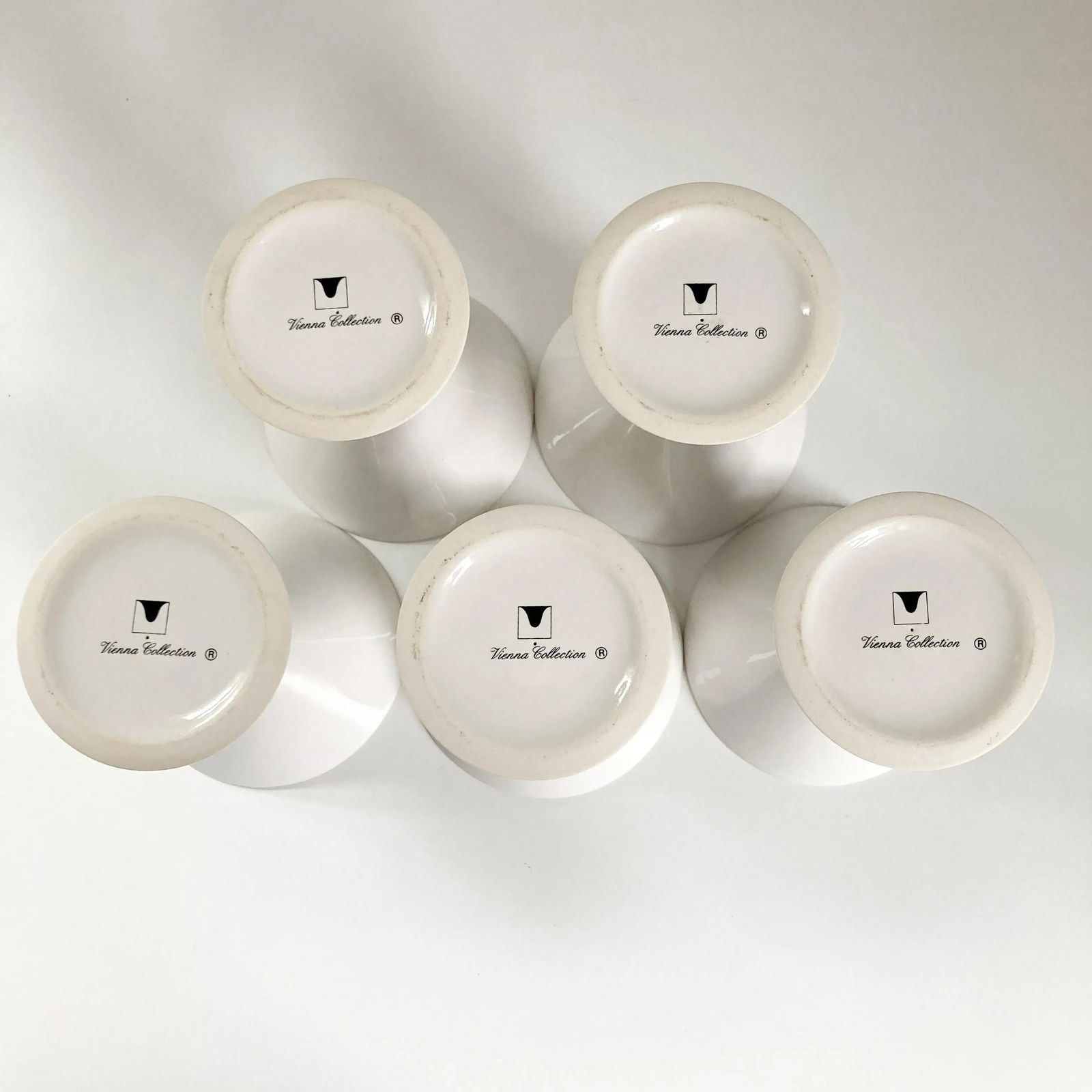 1980s Vienna Collection by Heide Warlamais Set of 5 Porcelain Barware Vessels - 8