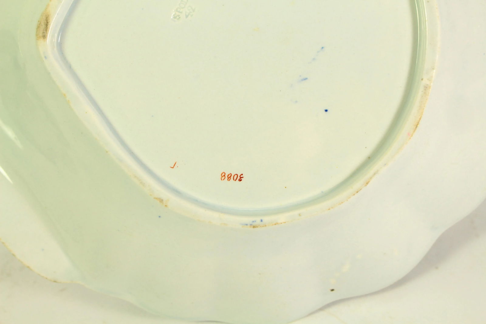 Circa 1820 Regency / Georgian Spode Pearlware Dish Shell Shaped Chinoiserie Flower - 10