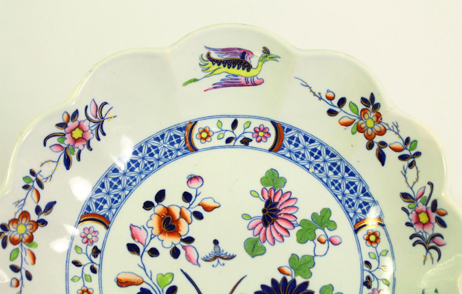 Circa 1820 Regency / Georgian Spode Pearlware Dish Shell Shaped Chinoiserie Flower - 4