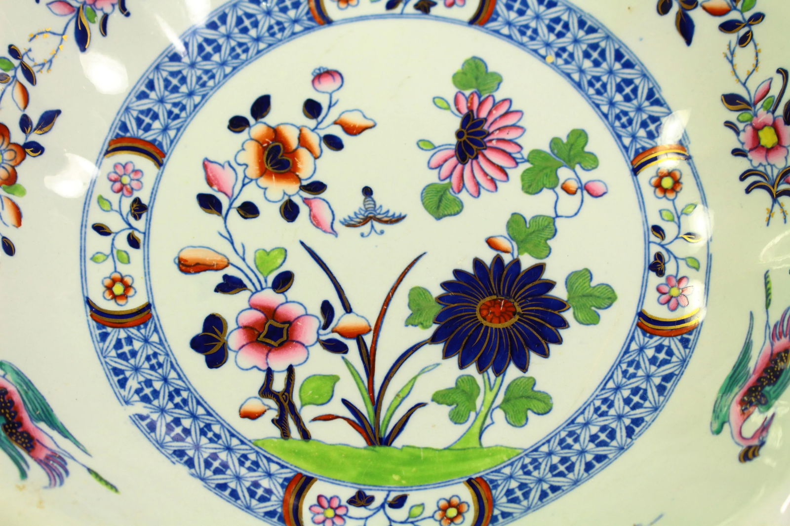 Circa 1820 Regency / Georgian Spode Pearlware Dish Shell Shaped Chinoiserie Flower - 5