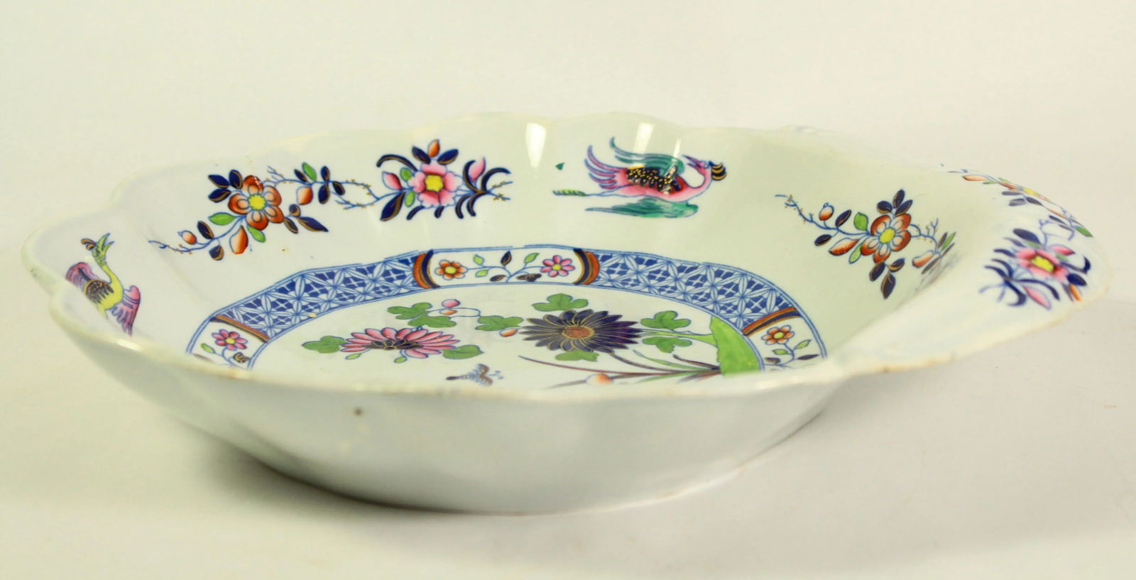 Circa 1820 Regency / Georgian Spode Pearlware Dish Shell Shaped Chinoiserie Flower - 6
