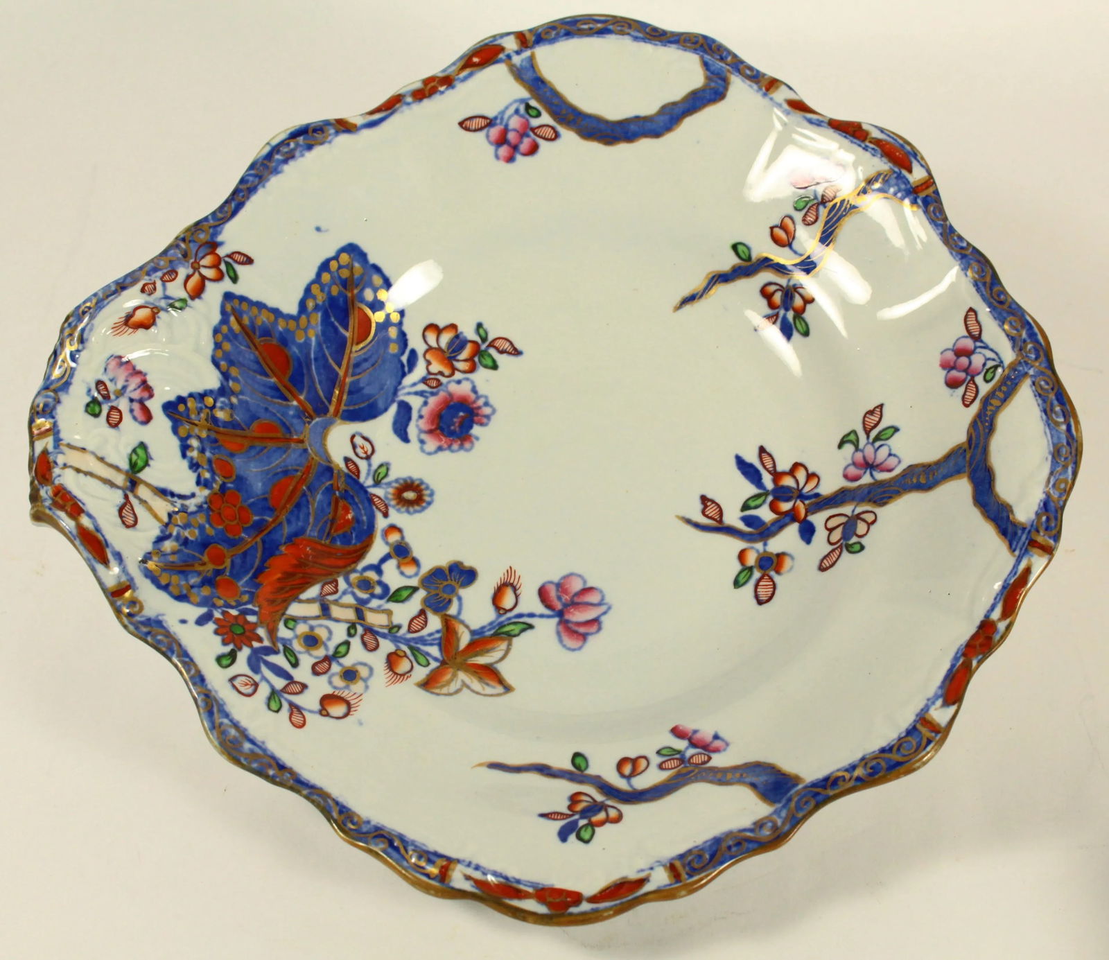 Circa 1850 Copeland Late Spode Stone China Shell Shaped Dish Cabbage Pattern 2061 - 3