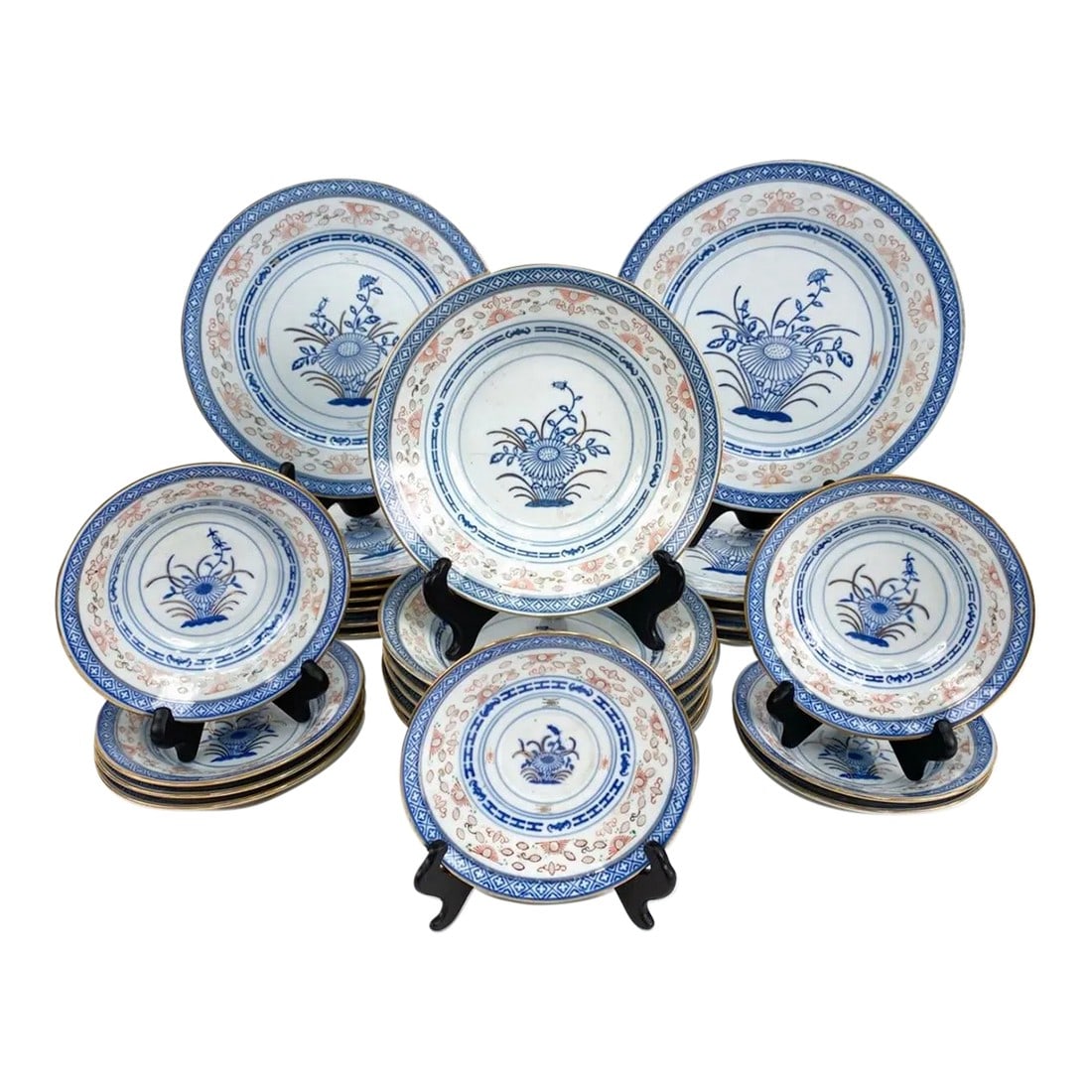 Vintage Chinese Export-Style Porcelain Grouping- 26 Pieces (1 of 2)