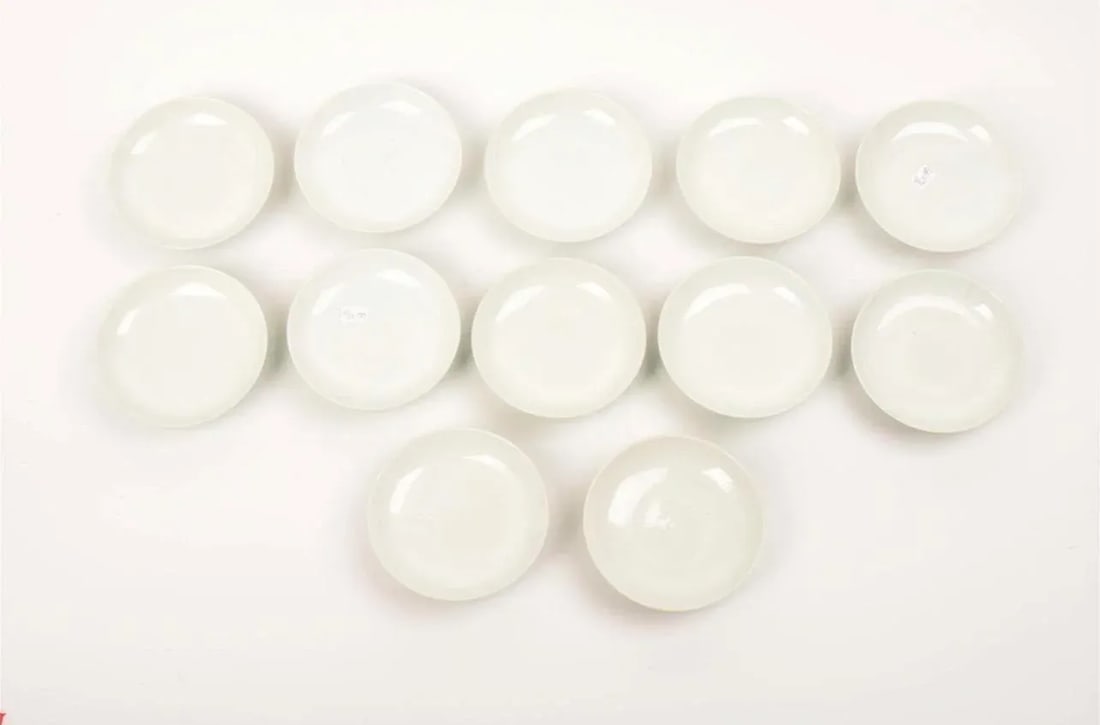 Early 20th Century Chinese Famille Rose Porcelain Lids or Shallow Bowls - Set of 12 - 3