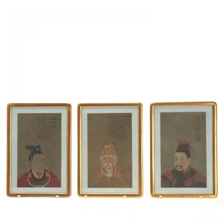 Early 20th Century Antique Chinese Ancestral Portrait Paintings- Set of 8 - 3