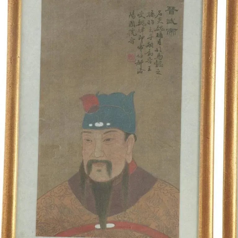 Early 20th Century Antique Chinese Ancestral Portrait Paintings- Set of 8 - 6