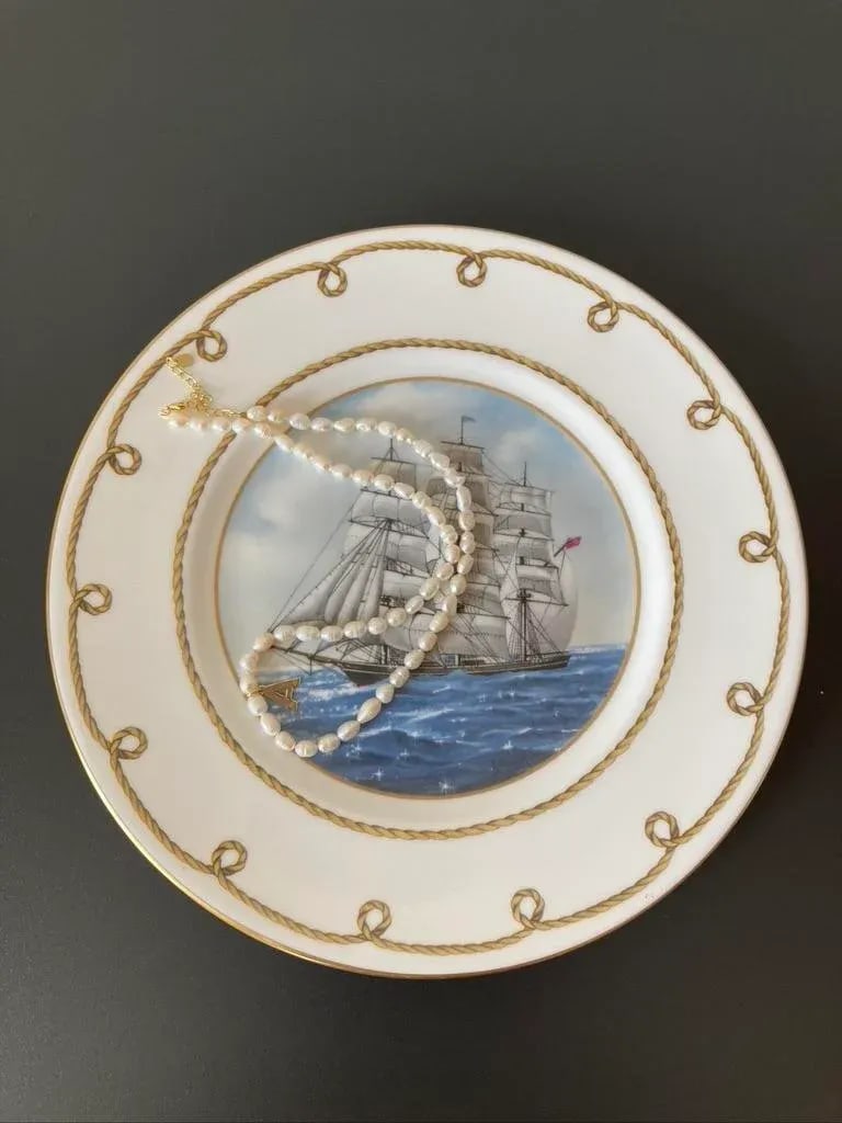 Mid 20th Century English Porcelain Nautical Desk Jewelry Dish With Rope Design by Coalport - 12