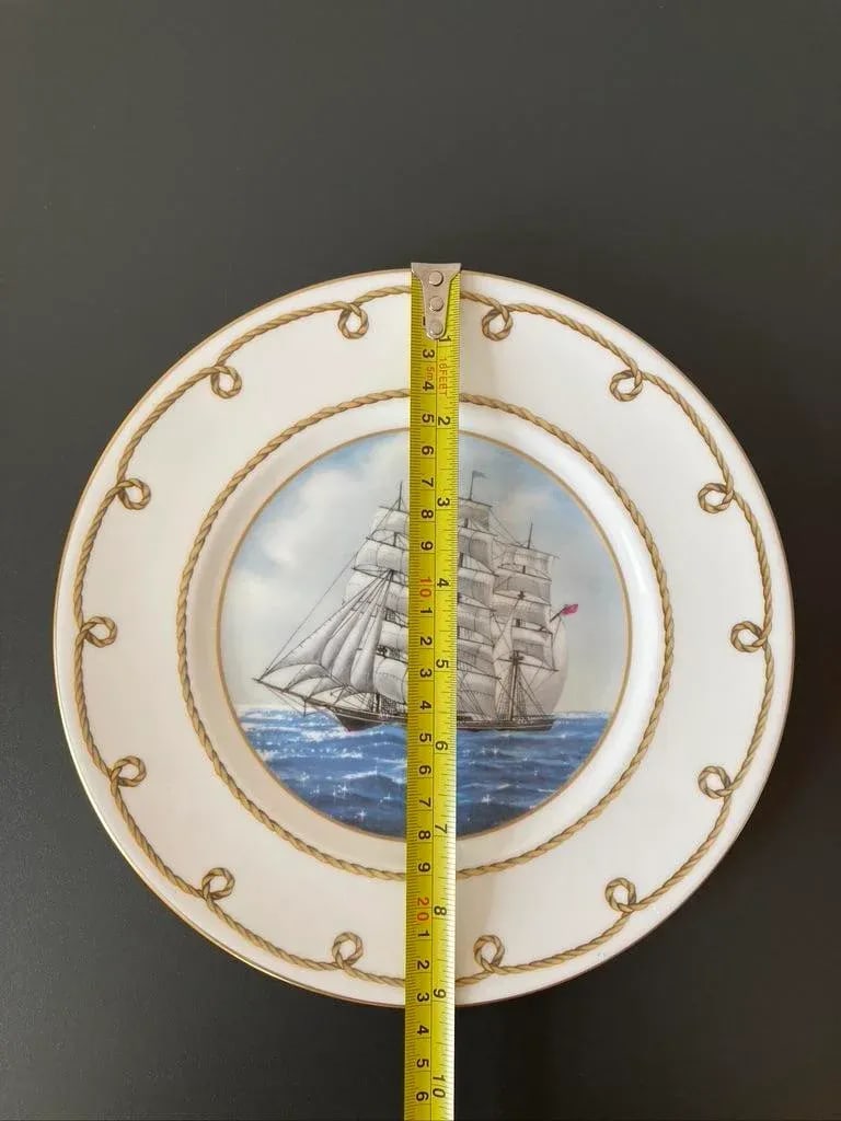 Mid 20th Century English Porcelain Nautical Desk Jewelry Dish With Rope Design by Coalport - 9