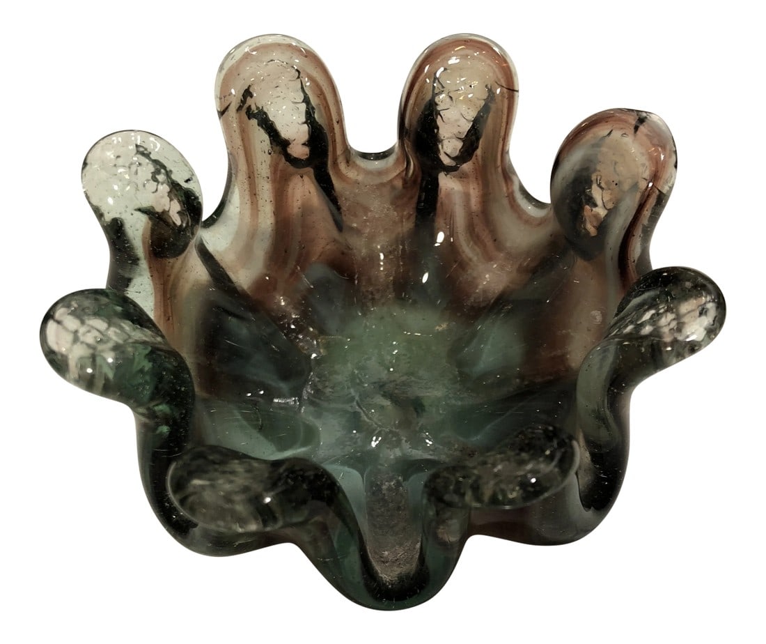 Vintage Blown Glass Dish/Bowl/Ashtray (1 of 8)