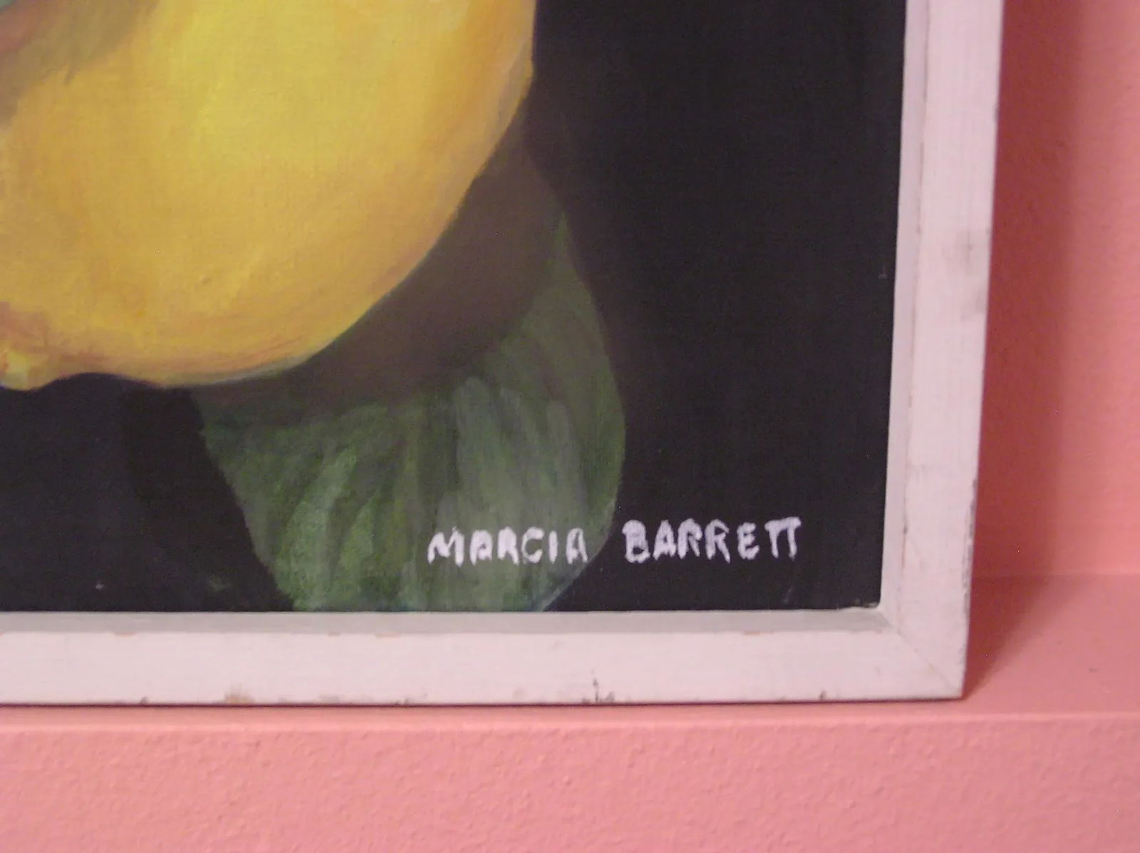 1970's Abstract Expressionism Cubism "Lemons" Oil Painting by California Artist Marcia Barrett - 4
