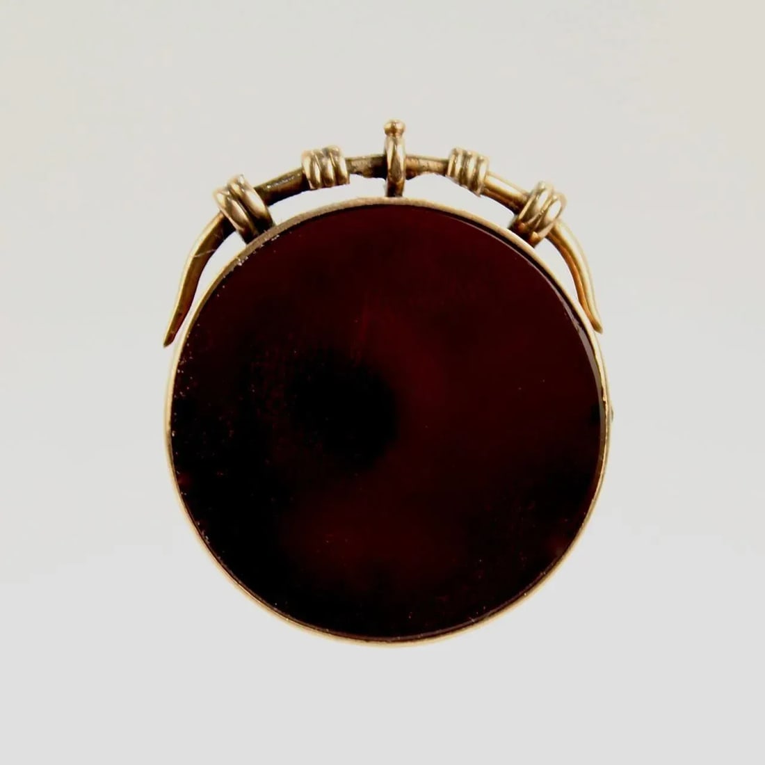 Vintage Antique Victorian 14 Karat Gold and Carved Carnelian Intaglio Charm or Pendant - 6