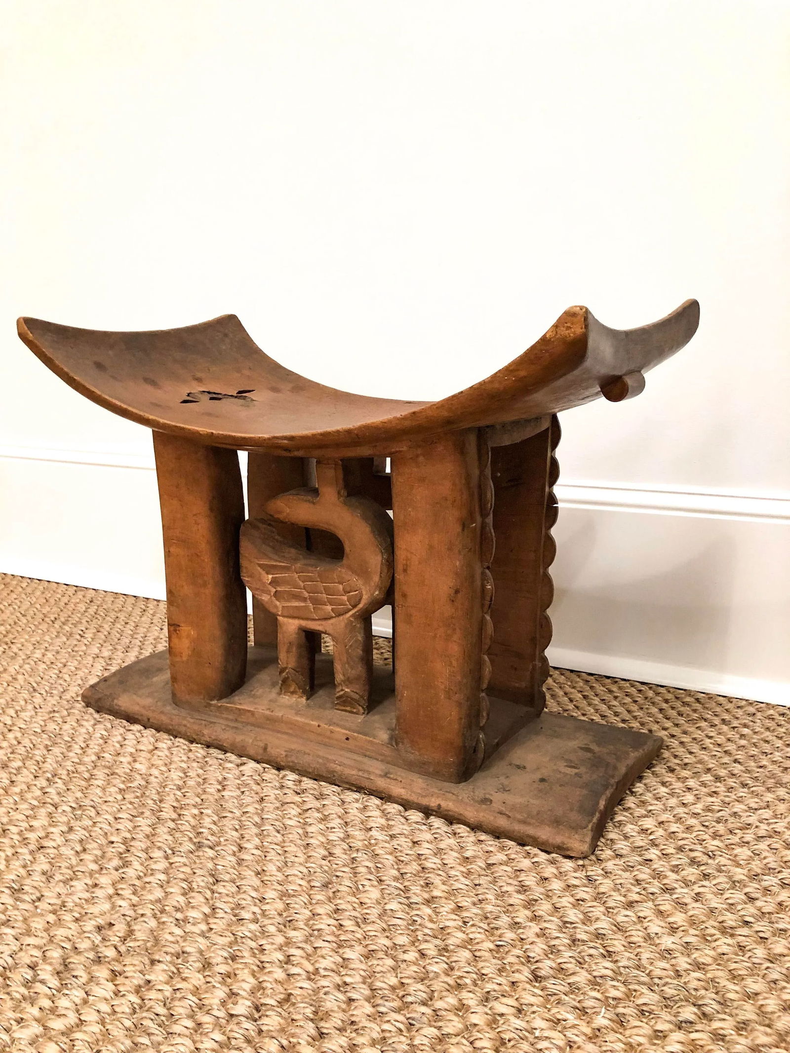 1950s Vintage Wood Carved Ashanti Stool - 2