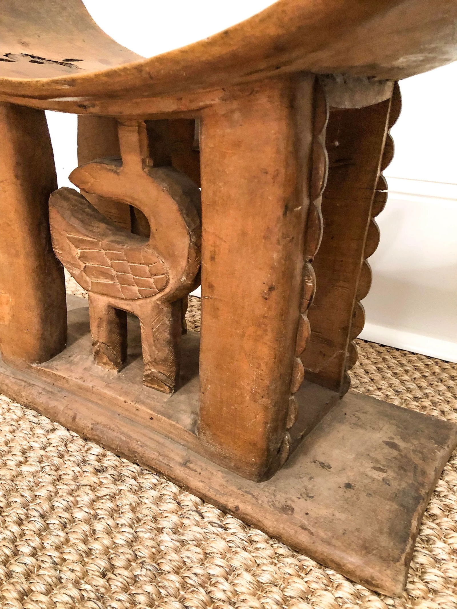 1950s Vintage Wood Carved Ashanti Stool - 3