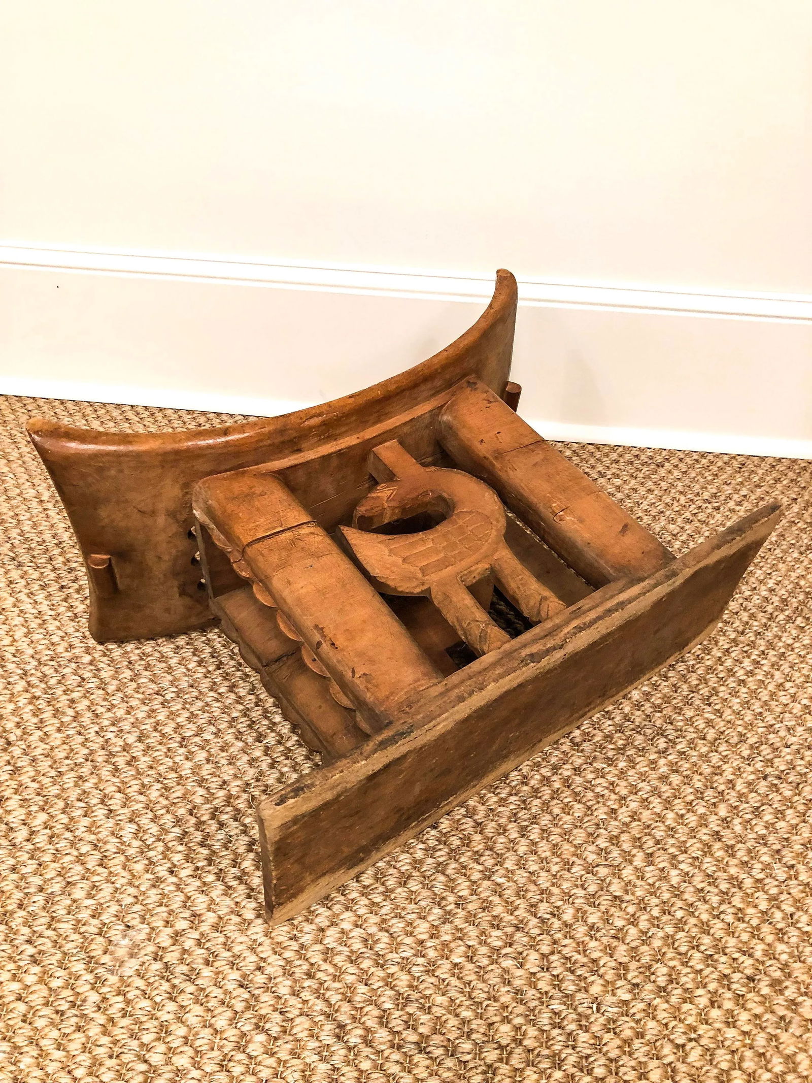 1950s Vintage Wood Carved Ashanti Stool - 4
