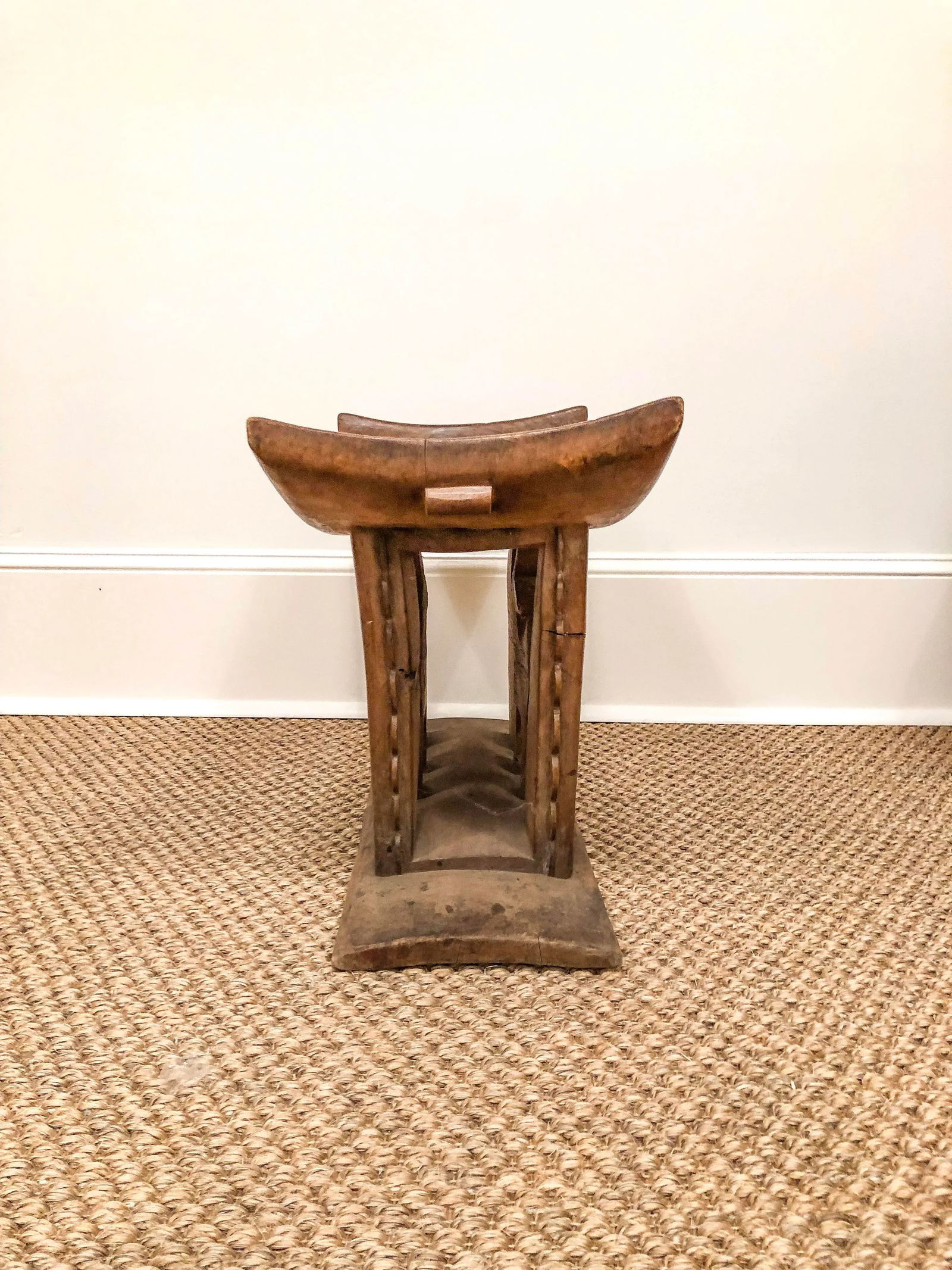 1950s Vintage Wood Carved Ashanti Stool - 5
