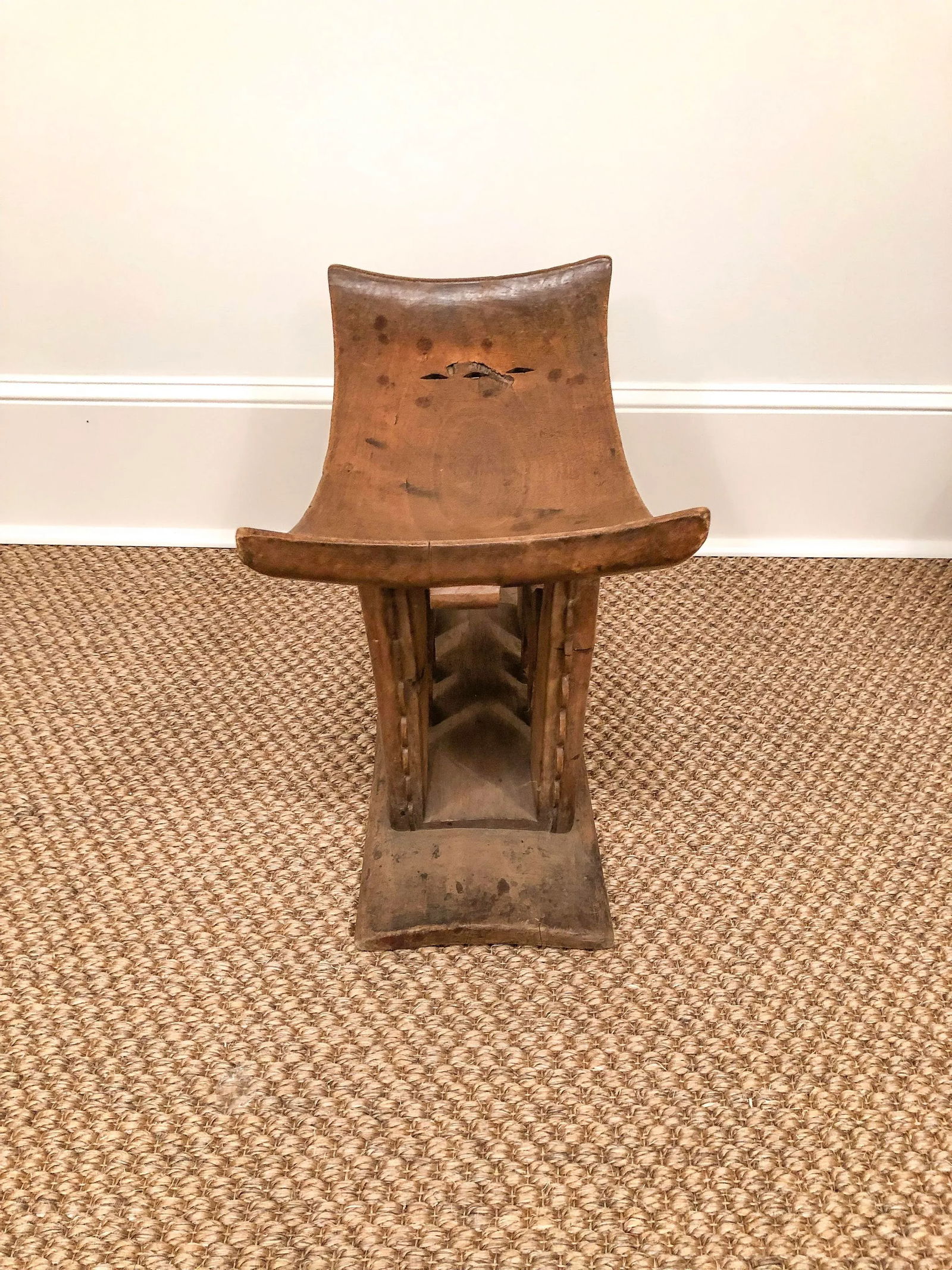 1950s Vintage Wood Carved Ashanti Stool - 6