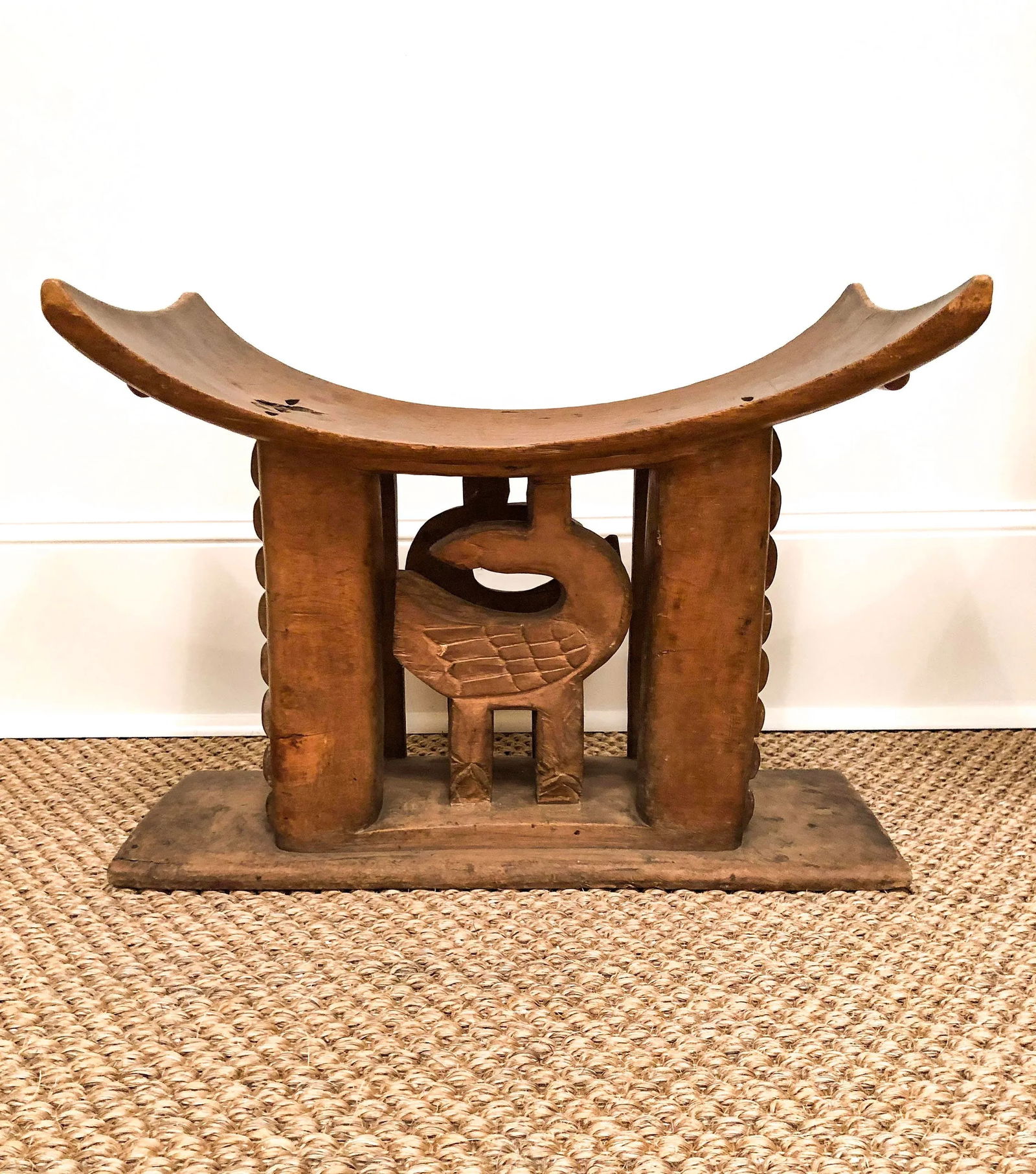 1950s Vintage Wood Carved Ashanti Stool - 7