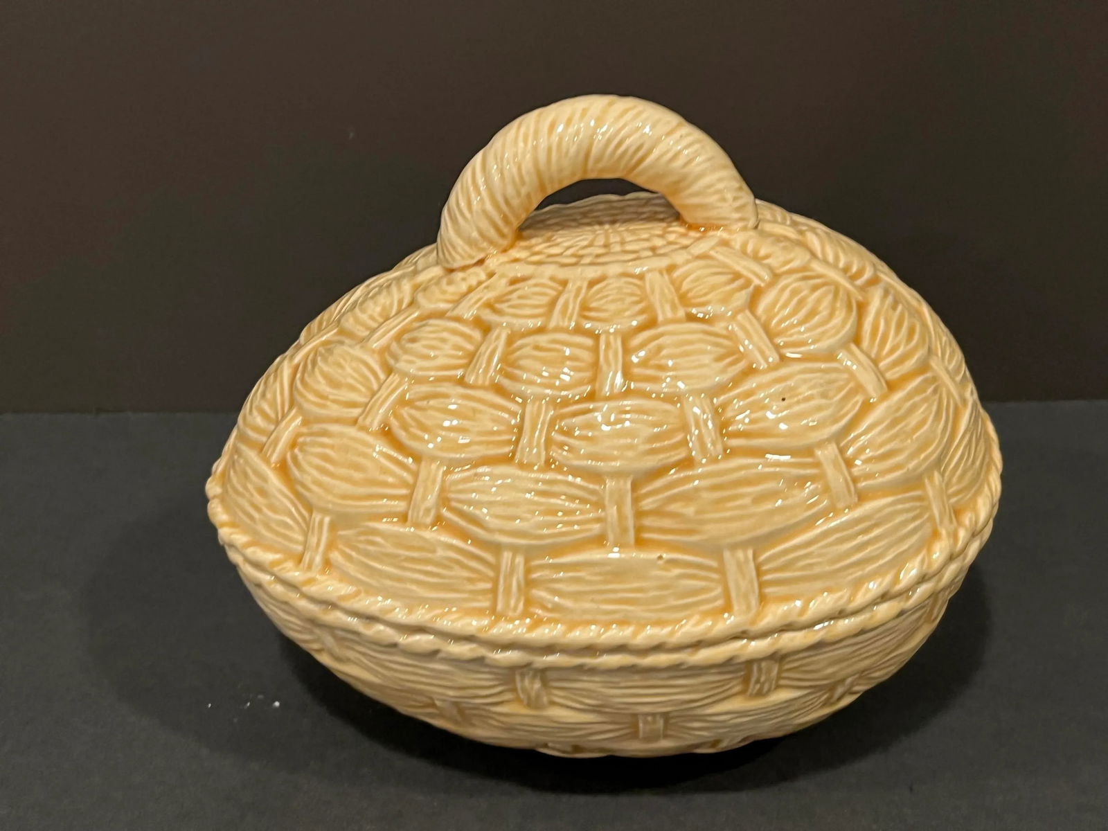 Vintage Egg-Shaped Covered Dish - 2