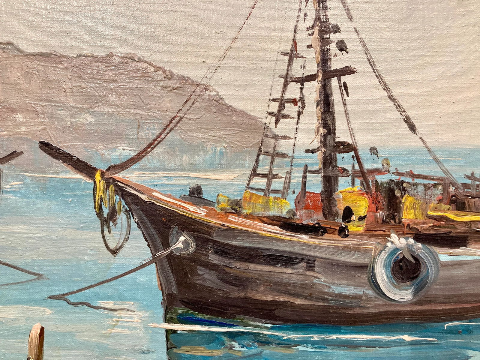 P. Vitolante, Seascape Oil Painting, Framed - 4