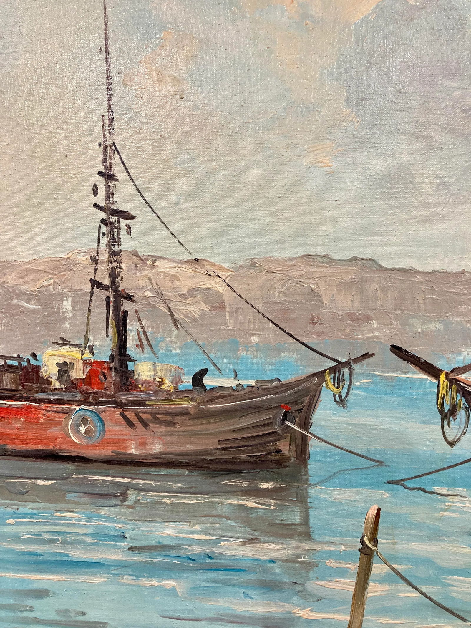 P. Vitolante, Seascape Oil Painting, Framed - 5