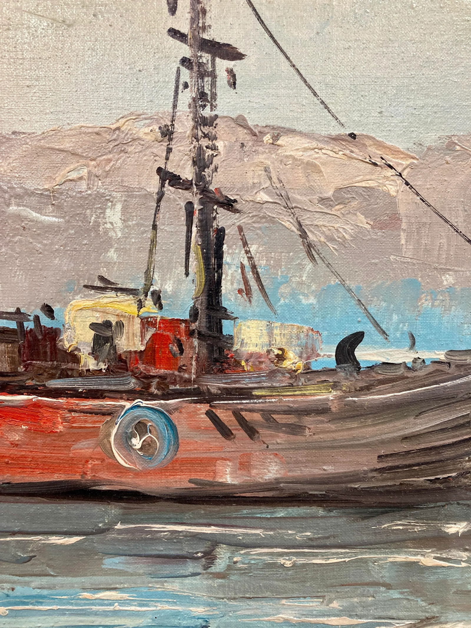 P. Vitolante, Seascape Oil Painting, Framed - 6