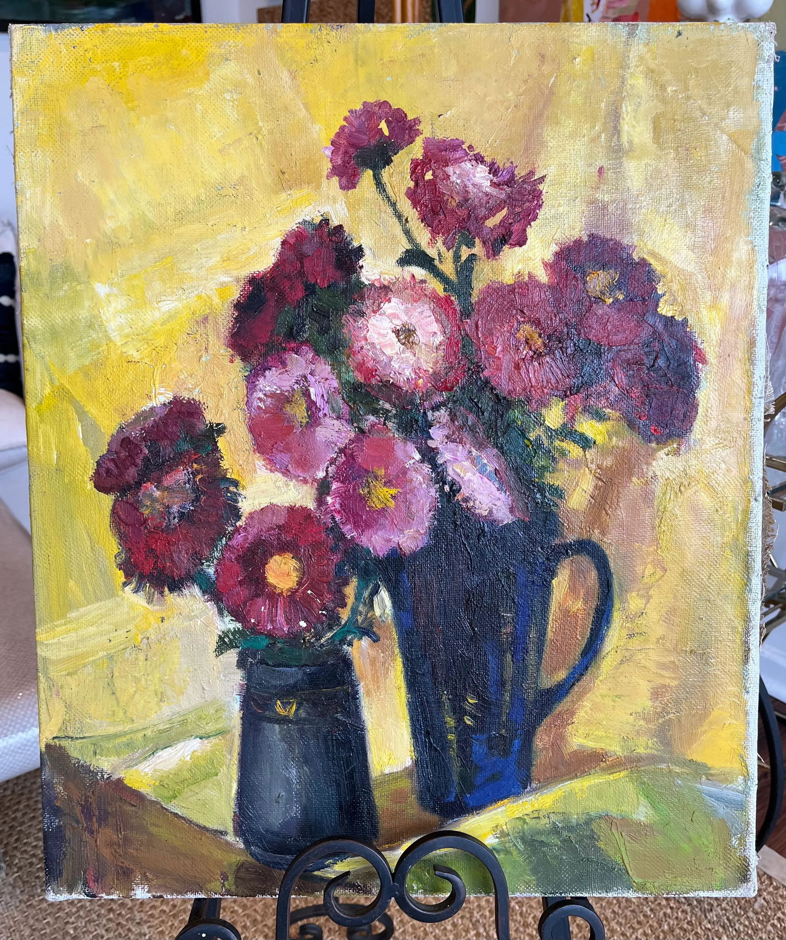 1960s Ukrainian Oil on Linen Canvas, Still Life - 2