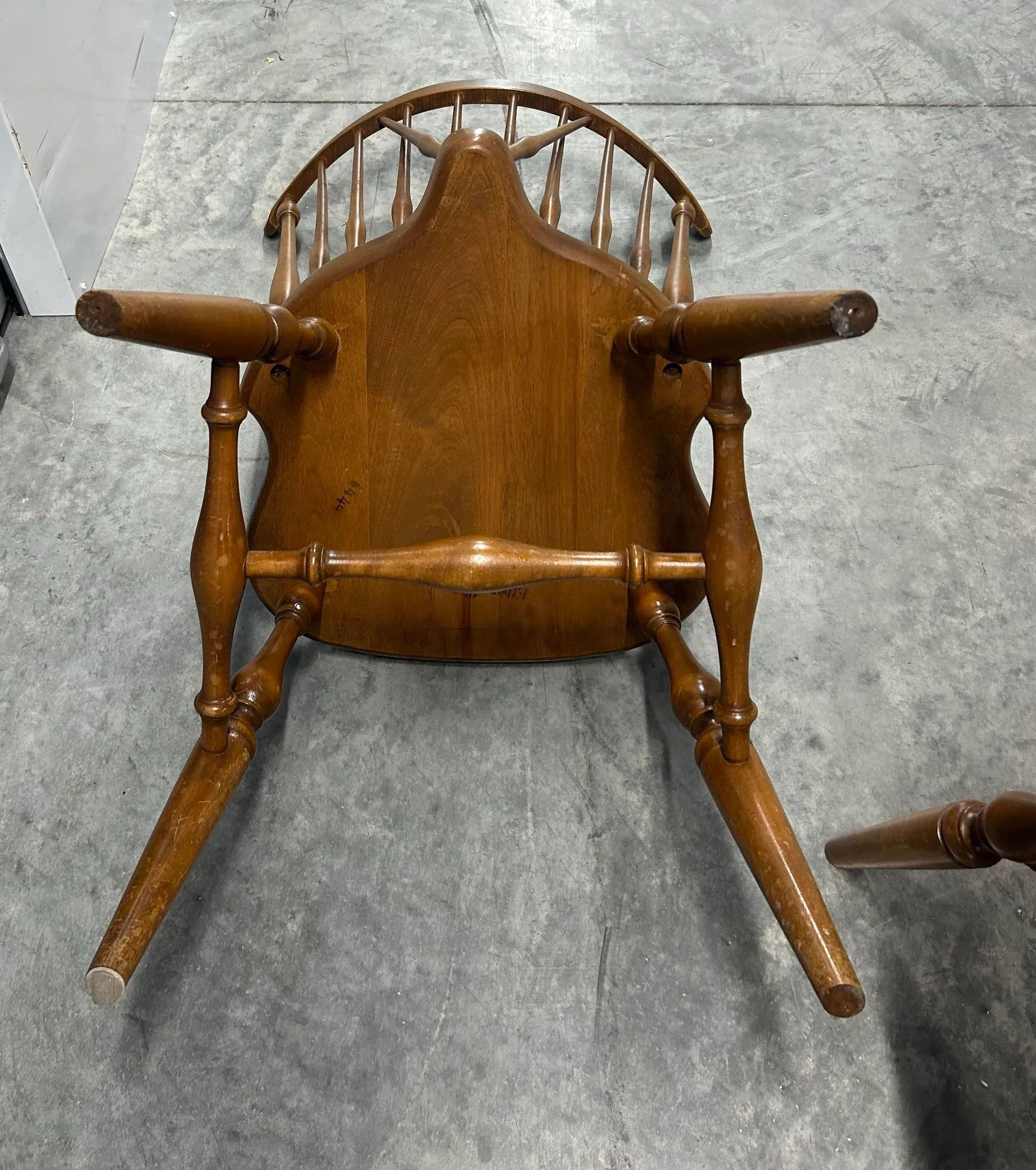 Late 20th Century Vintage Ethan Allen by Baumritter Dining Chairs Heirloom Nutmeg Wood #10-6020 - a - 2