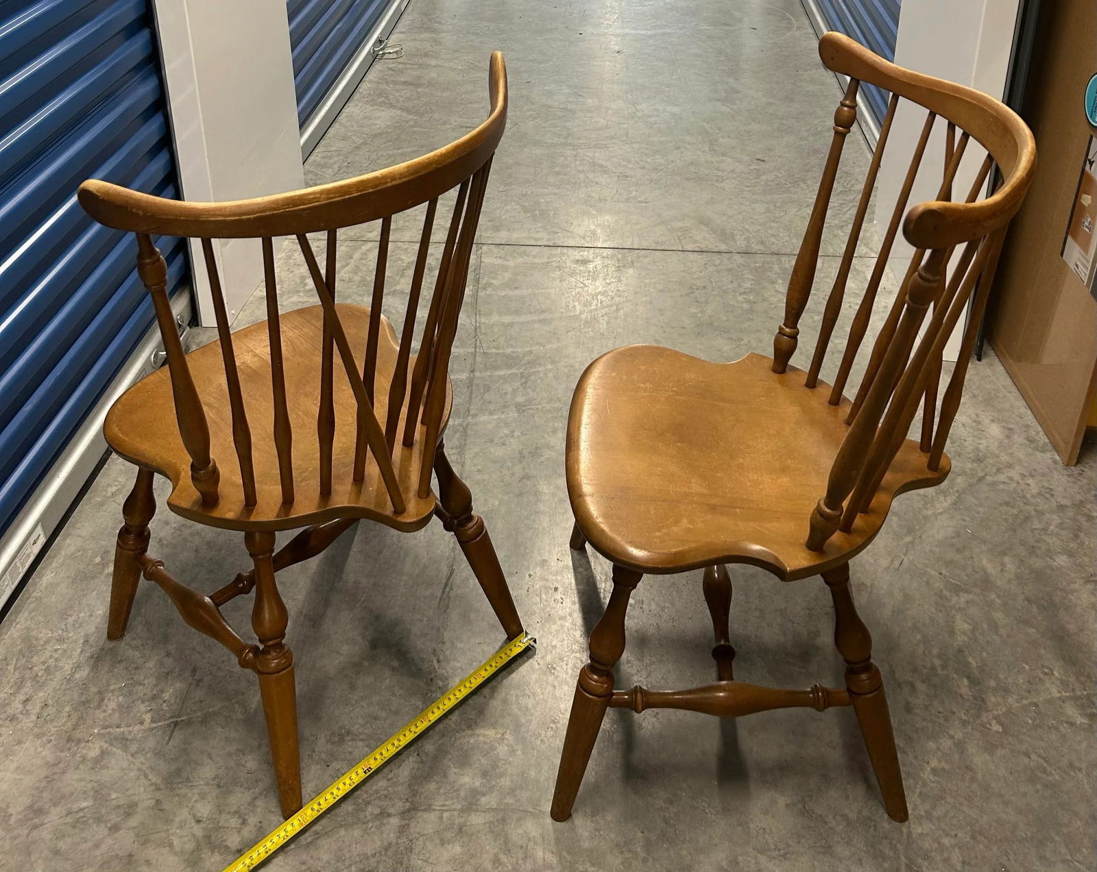 Late 20th Century Vintage Ethan Allen by Baumritter Dining Chairs Heirloom Nutmeg Wood #10-6020 - a - 3