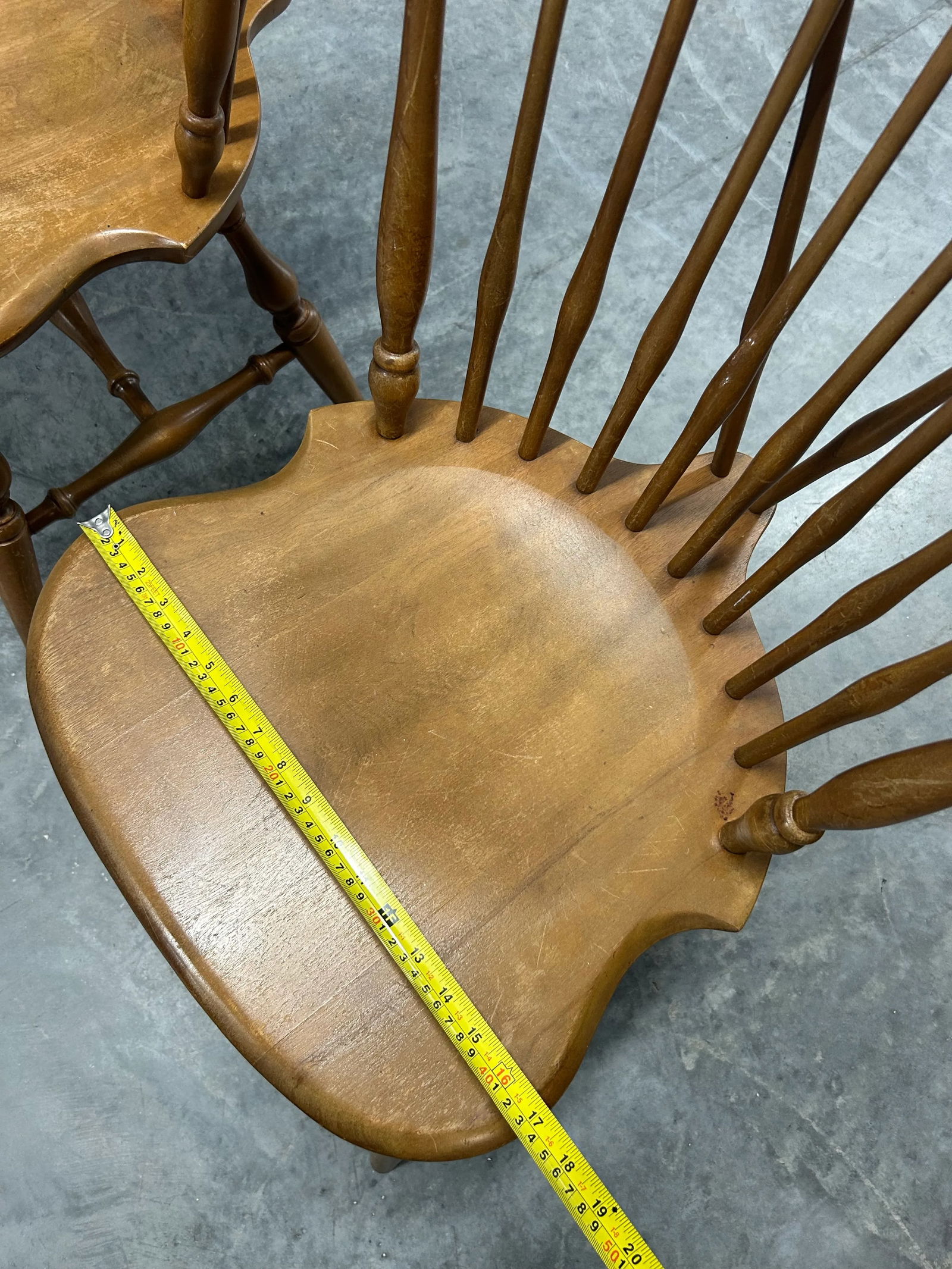 Late 20th Century Vintage Ethan Allen by Baumritter Dining Chairs Heirloom Nutmeg Wood #10-6020 - a - 7