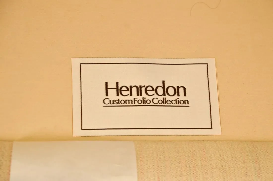 1970s Henredon Custom Folio Collection Carved Upholstered Wingback Armchairs- Set of 2 - 10