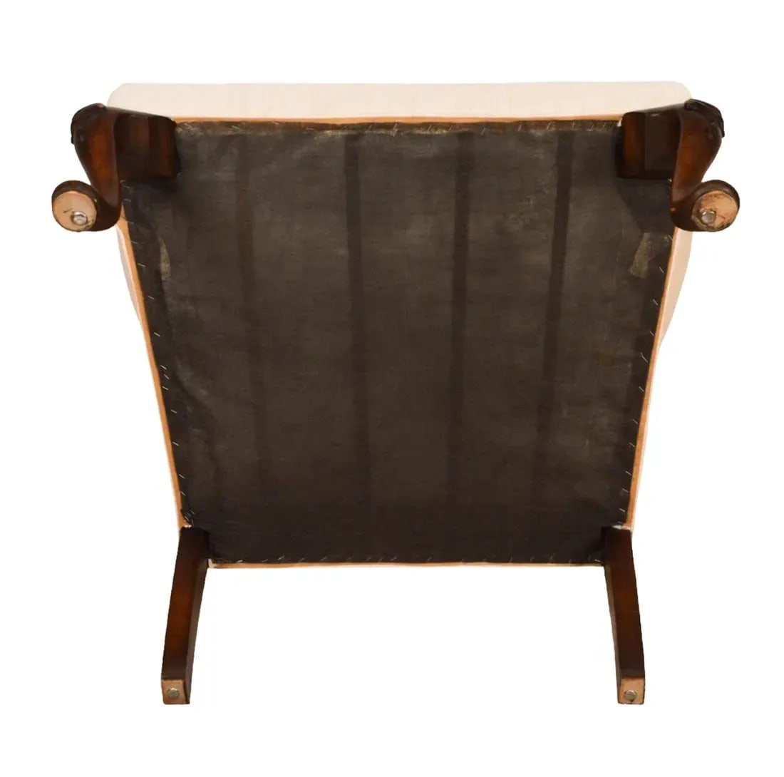 1970s Henredon Custom Folio Collection Carved Upholstered Wingback Armchairs- Set of 2 - 11