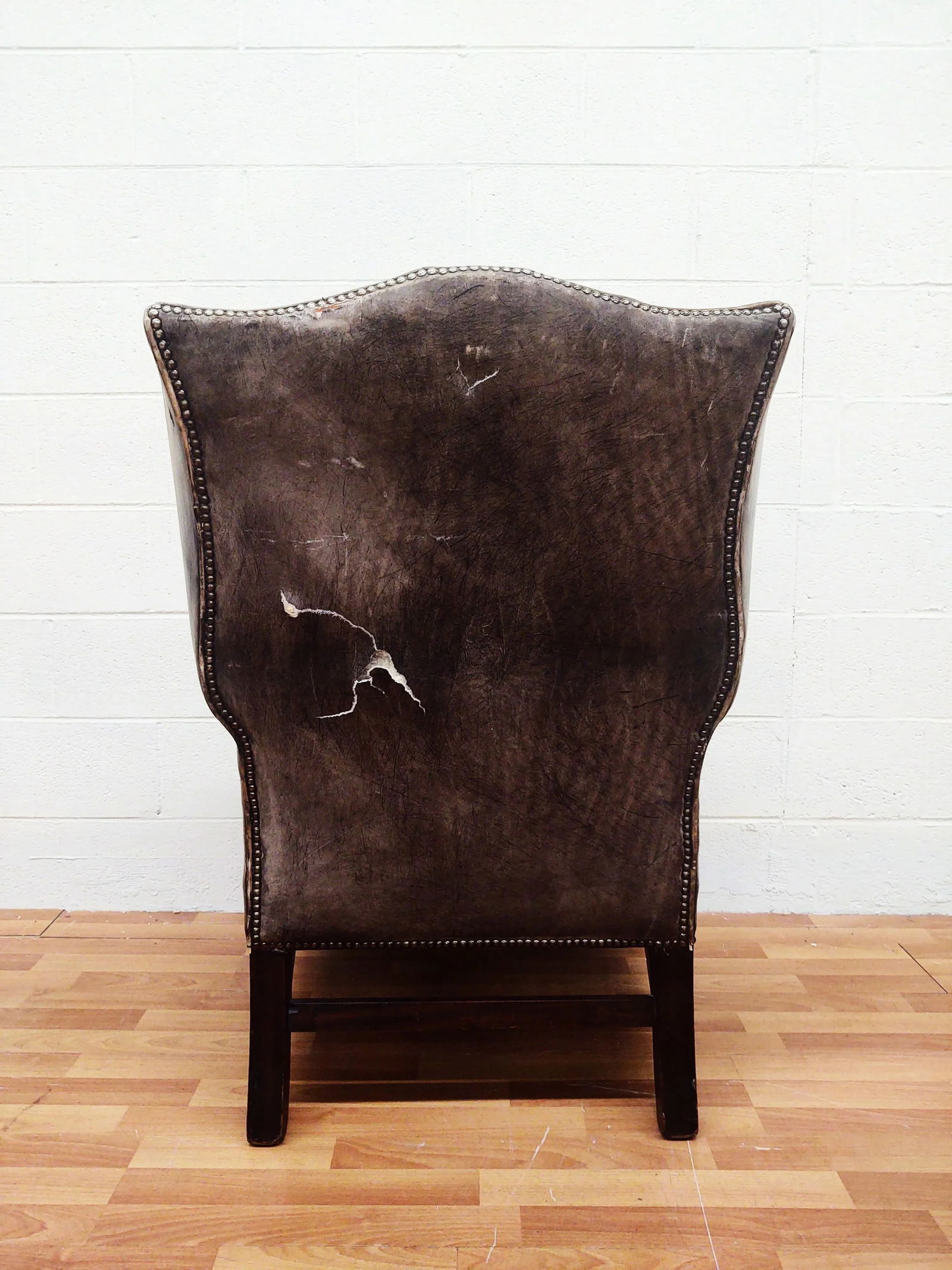 1930s English Georgian Style Wingback Library Chairs- a Pair - 5