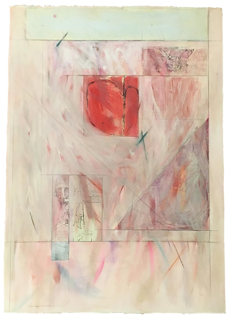 Barbara Weldon "Vieux Carrie #17 Acrylic on Heavy Paper, 1986: This is a Acrylic painting by Barbara Weldon, done in 1986. its on very heavy paper. size is 41.2 x 29.5 inches Barbara Weldon was an American water colorist. Her paintings are created using a