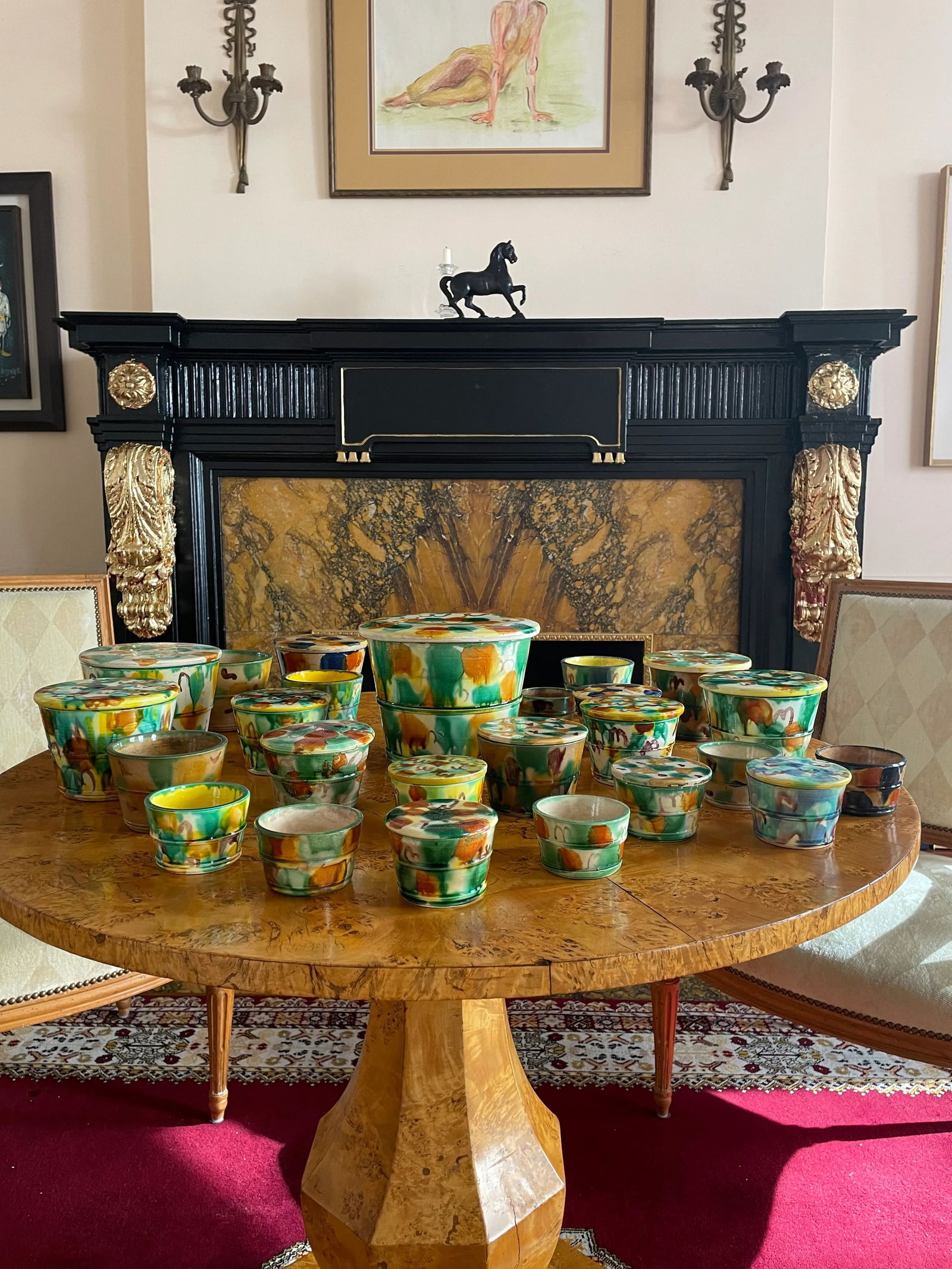 19th Century Collection of Awaji Pottery - 25 Piece Set - 2