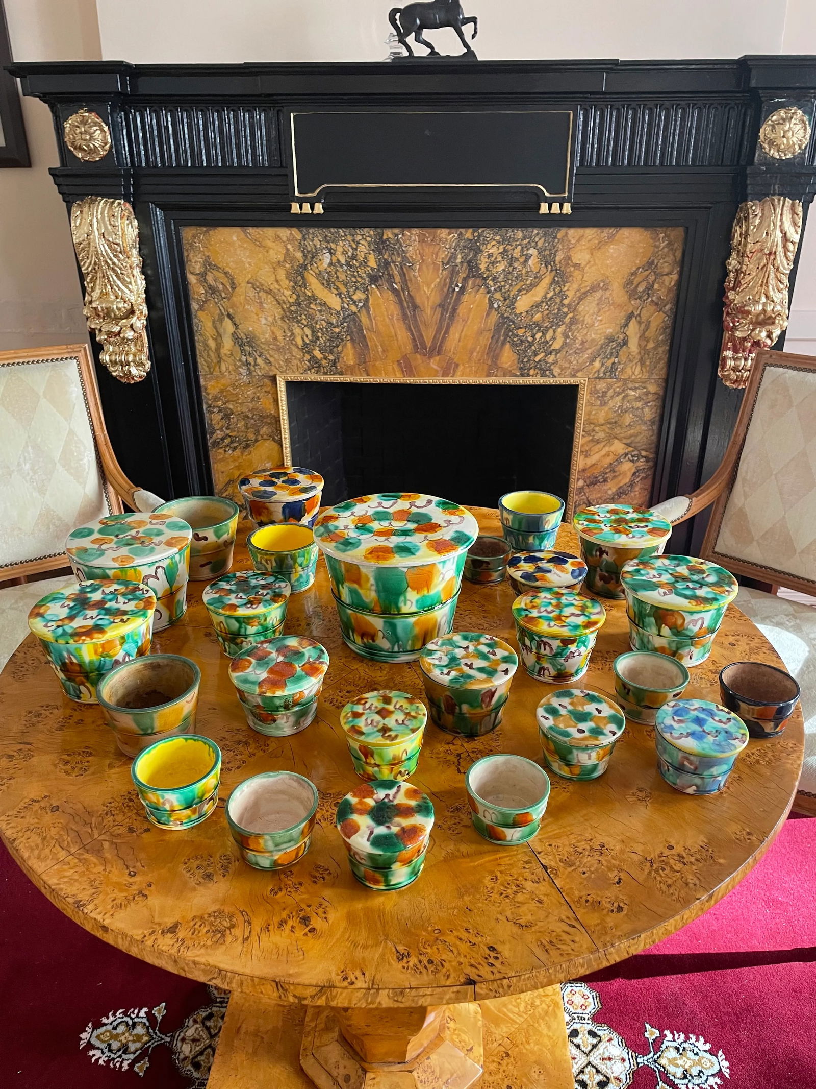 19th Century Collection of Awaji Pottery - 25 Piece Set - 3