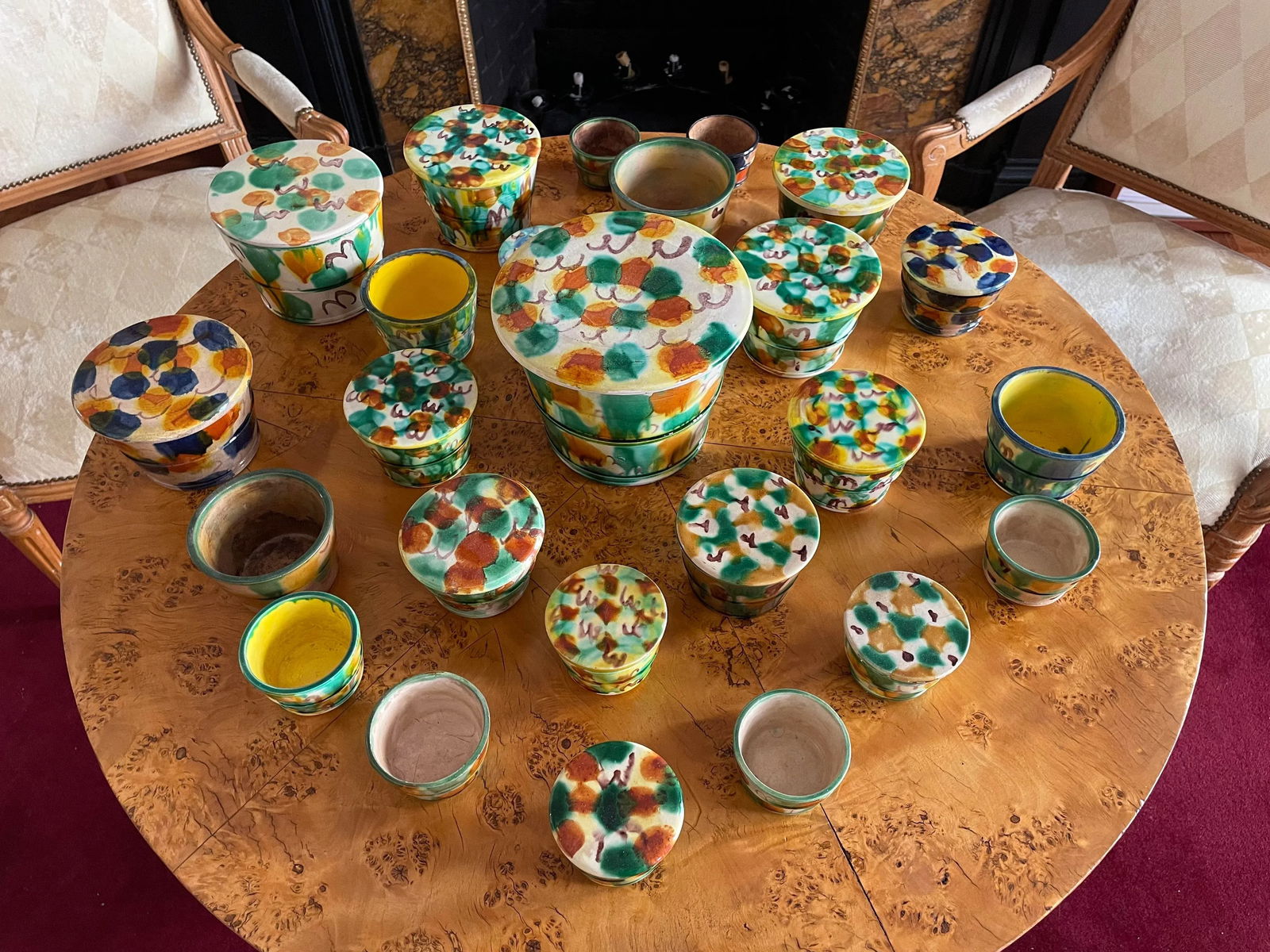 19th Century Collection of Awaji Pottery - 25 Piece Set - 4