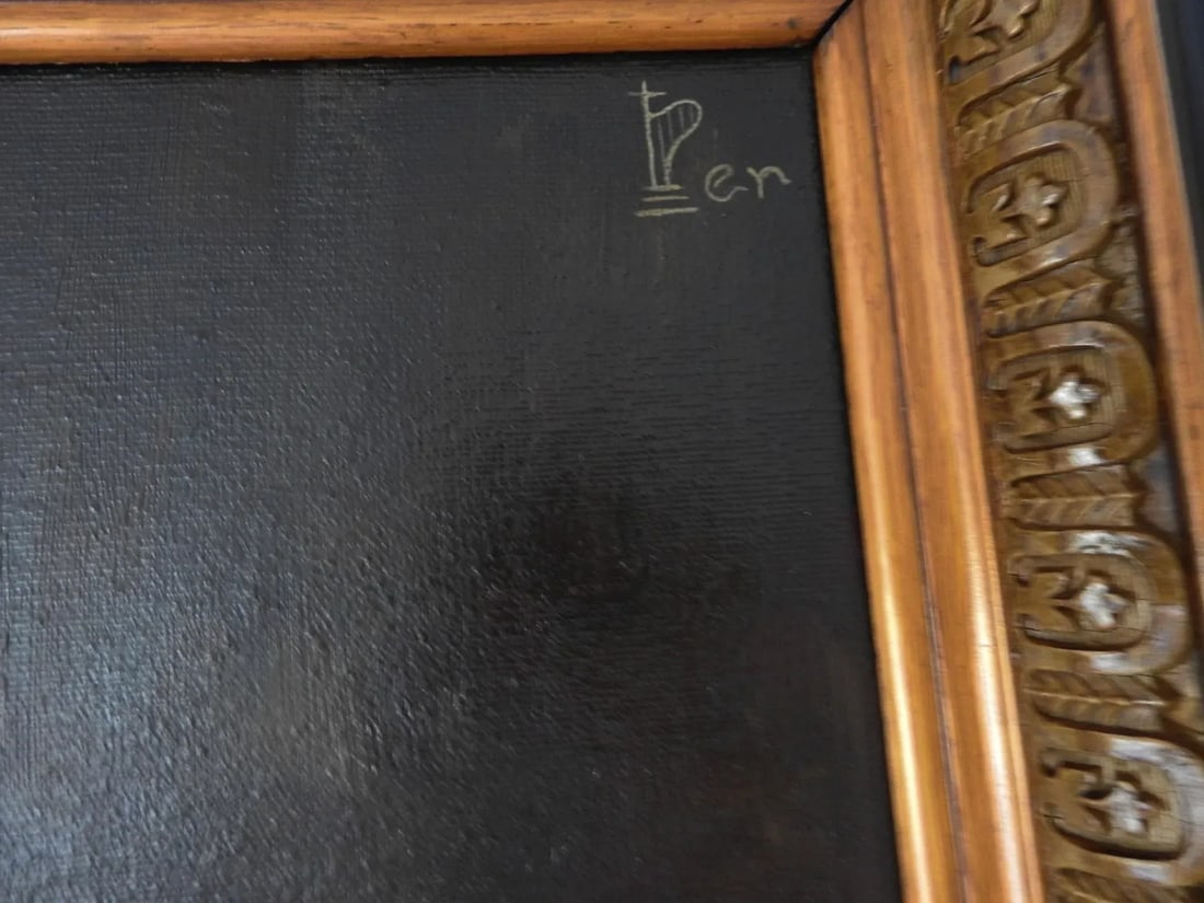 Gees Oil Painting by Harper in Antique Frame - 11