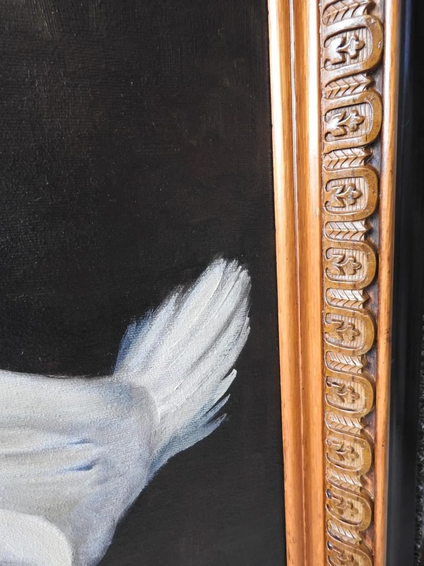 Gees Oil Painting by Harper in Antique Frame - 6