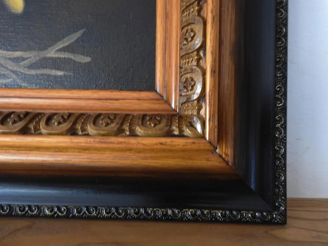 Gees Oil Painting by Harper in Antique Frame - 8