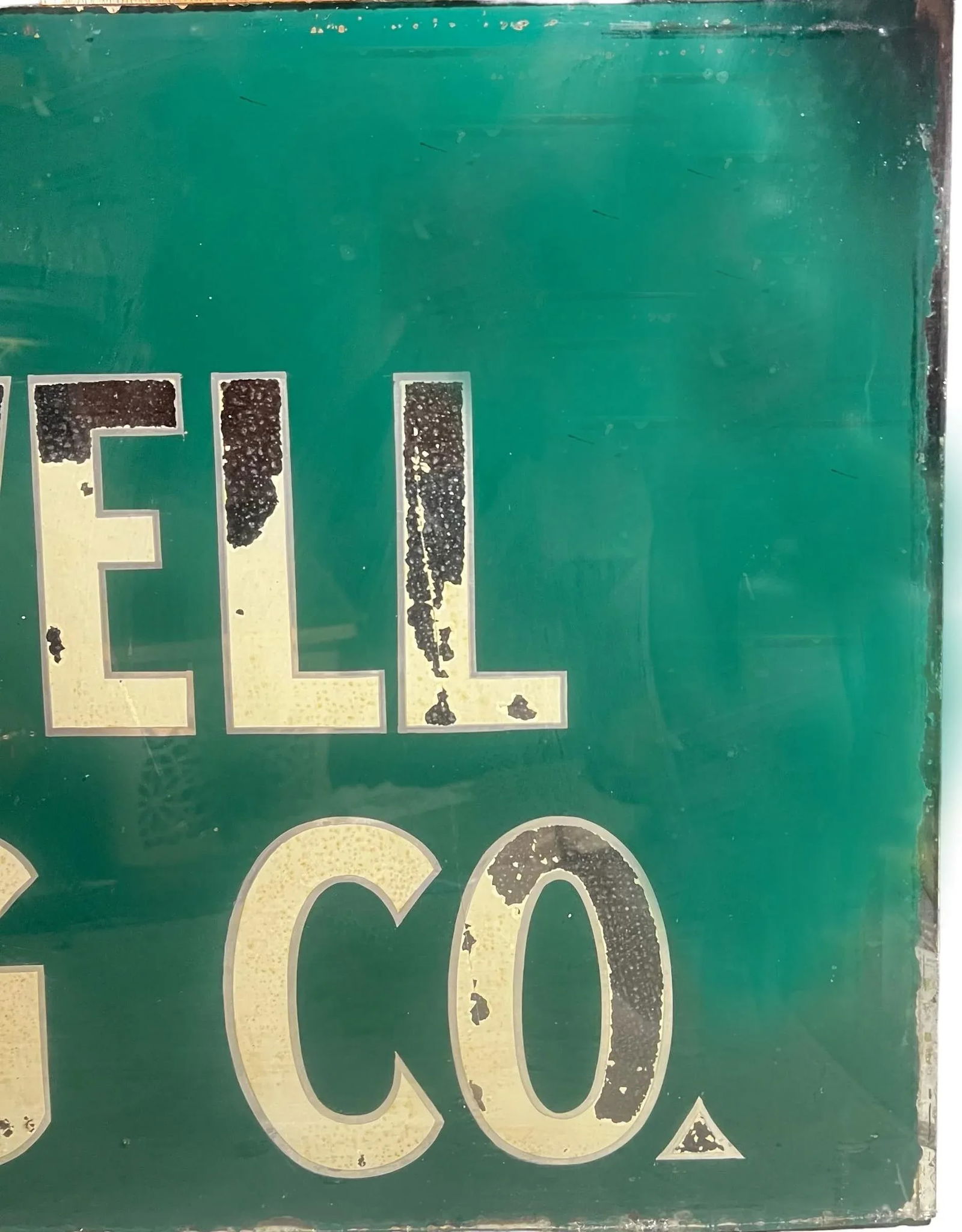 Vintage 1950's Drug Pharmacy Reverse Painted Glass Advertisement Sign for Norwell Drug Co. - 5