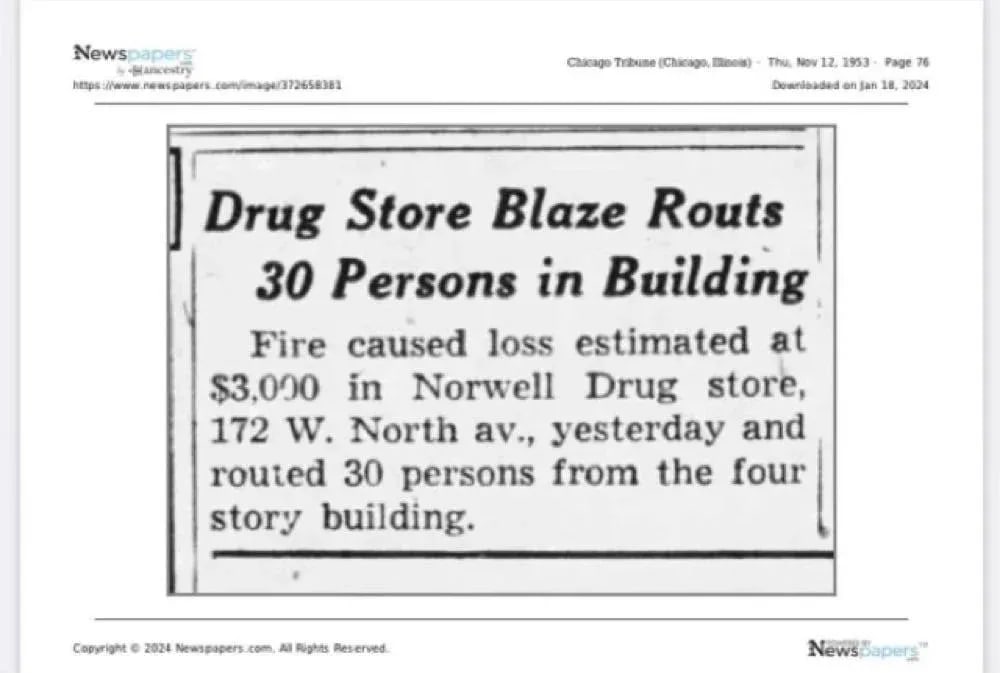 Vintage 1950's Drug Pharmacy Reverse Painted Glass Advertisement Sign for Norwell Drug Co. - 9