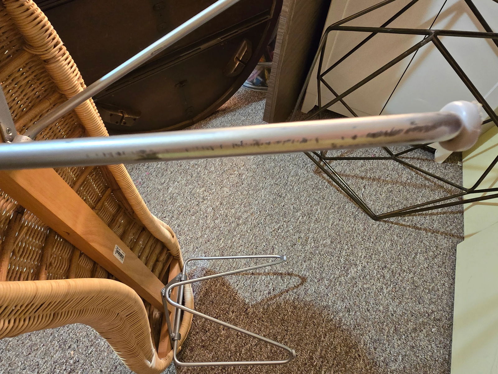 1980s Wicker Ikea Peanut Stool Bench - 4