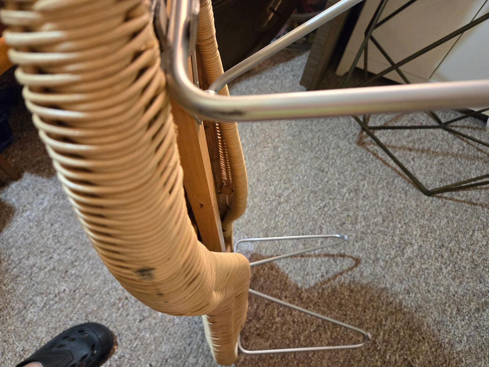 1980s Wicker Ikea Peanut Stool Bench - 5