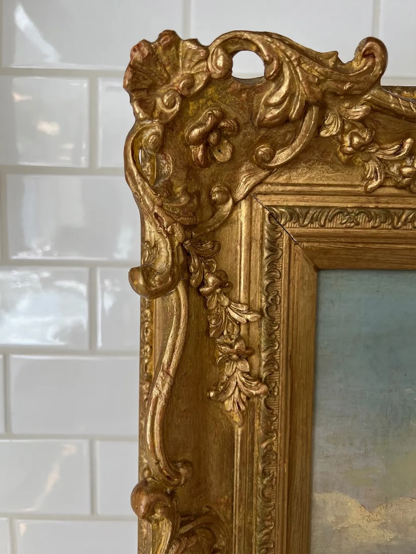 Arthur James Stark Thatched Cottage Landscape Painting, Framed - 7