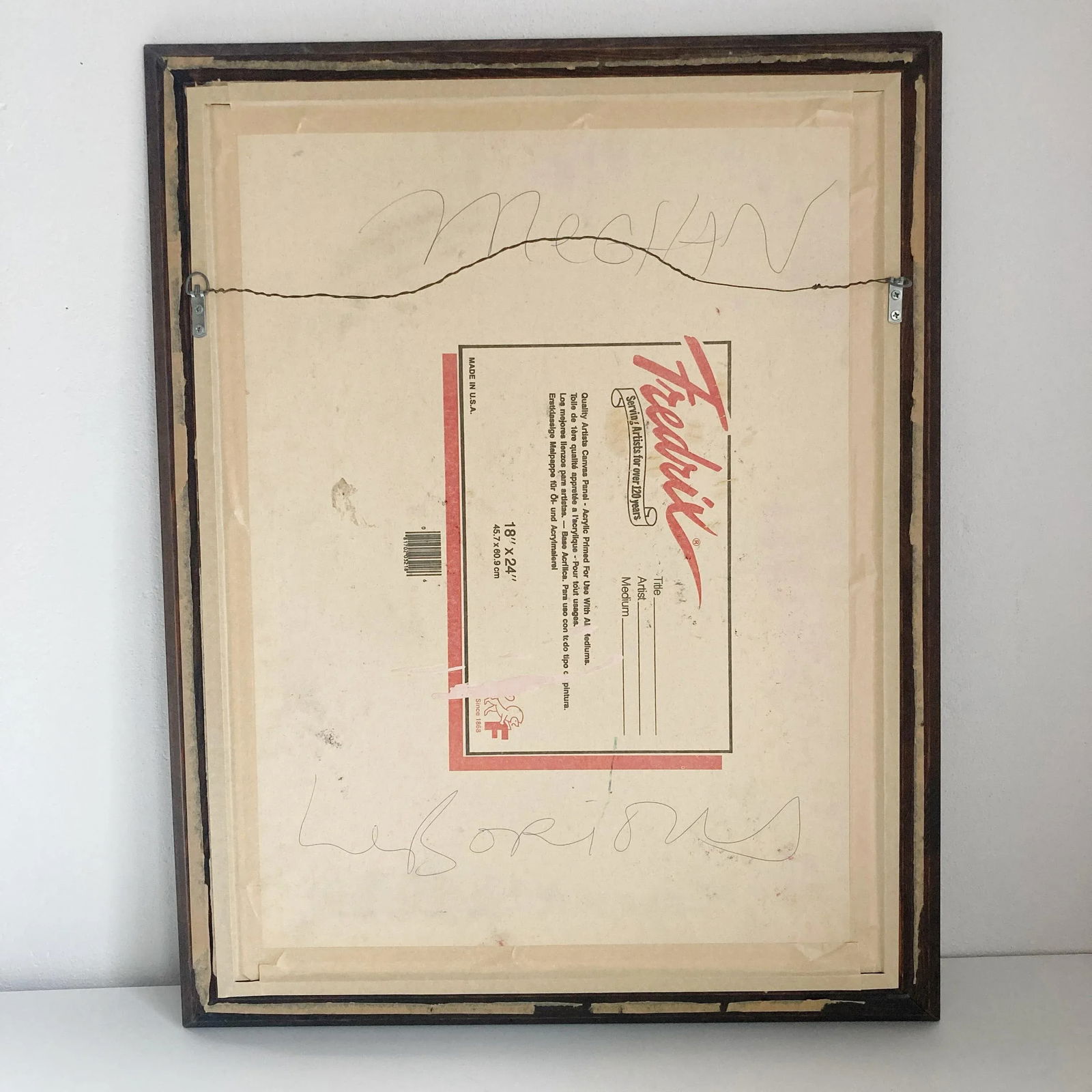 1980s Vintage Female Nude Acrylic Portrait, Framed and Signed - 6