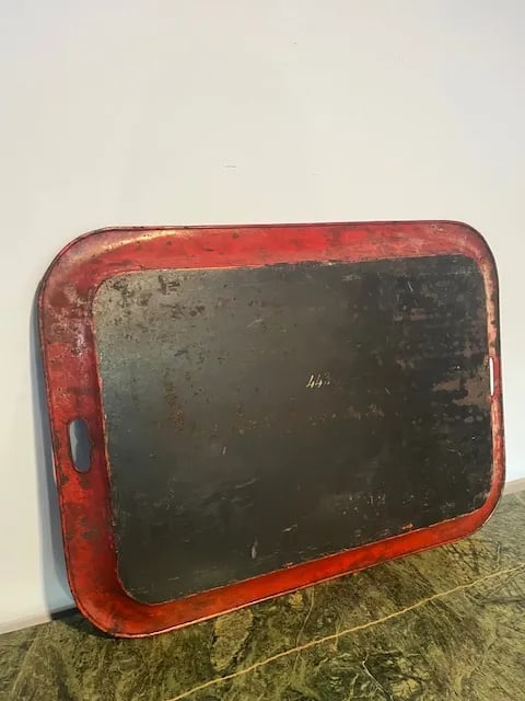 Early 19th Century English Polychromed Tole Tray on Stand - 5