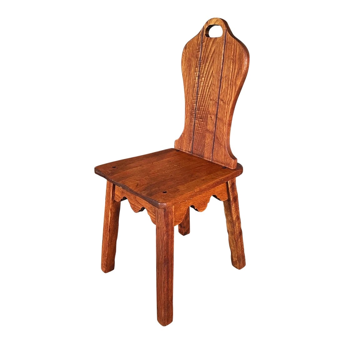 Early 20th Century Scalloped Arts & Crafts Chair (1 of 7)