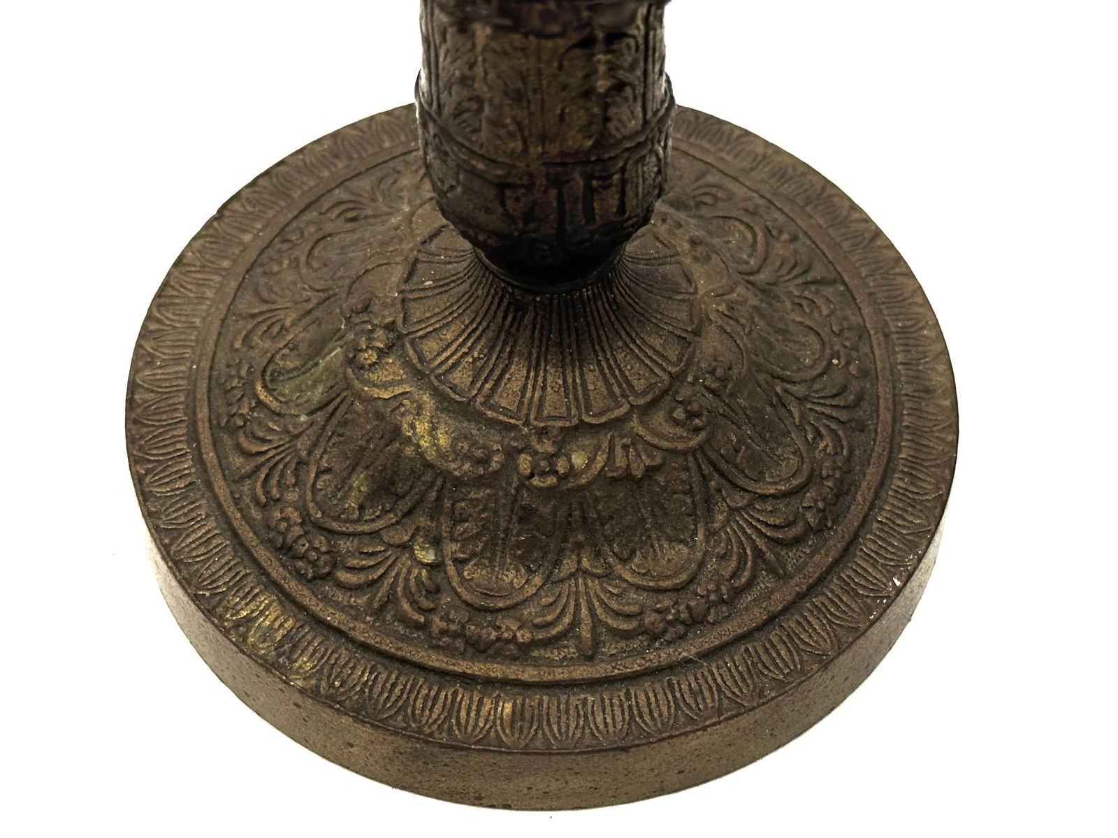 Pair of Late 19th Century French Empire Neoclassical Bronze Candlesticks - 7